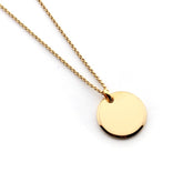 VERA - customizable necklace gold medal 18mm